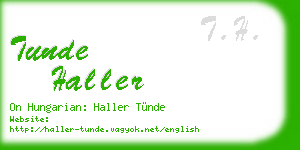 tunde haller business card