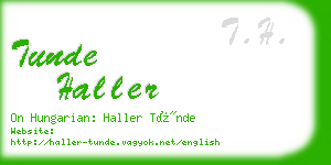 tunde haller business card